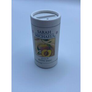 Sarah Michaels Peach Bath Talc 0.5 Oz Powder Dispenser Gentle Fragrance Vintage